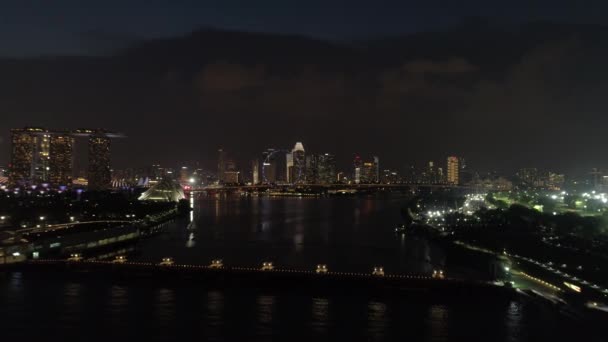 Vista Aérea Del Paisaje Urbano Singapur Dispararon Vistas Aéreas Del — Vídeos de Stock