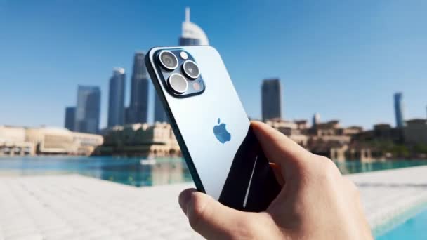 Dubai Birleşik Arap Emirlikleri Ocak 2023 Dubai Yeni Apple Iphone — Stok video