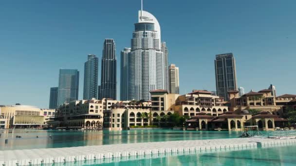 Dubai Emiratos Árabes Unidos Enero 2023 Hoteles Ciudad Dubai Acción — Vídeo de stock