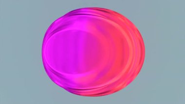 Yüzeyde hareket eden dalgaları olan 3 boyutlu sıvı top. Tasarım. Renkli top yüzeyde sıvı dalgalarla titreşir. Hareket dalgaları ile topun sıvı yapısı. 