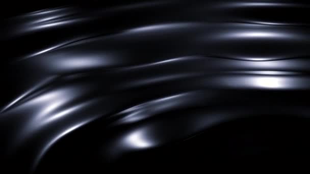 Abstract Dark Glossy Background Design Spreading Liquid Wave Rings — Stock Video