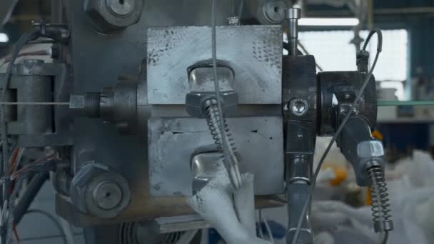 现代电缆制造 电缆工厂 现代工厂电缆生产过程 — 图库视频影像