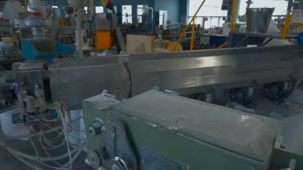 Oficina Industrial Máquinas Criativa Armazém Para Armazenagem Distribuição Produtos Uma — Vídeo de Stock