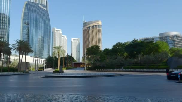 Dubai Uae April 2023 Modern Stadsarkitektur Business Bay District Solig — Stockvideo
