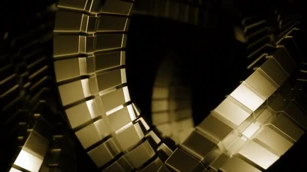 Girando Linhas Metal Espiral Torcida Desenho Espiral Com Linhas Esculpidas — Vídeo de Stock