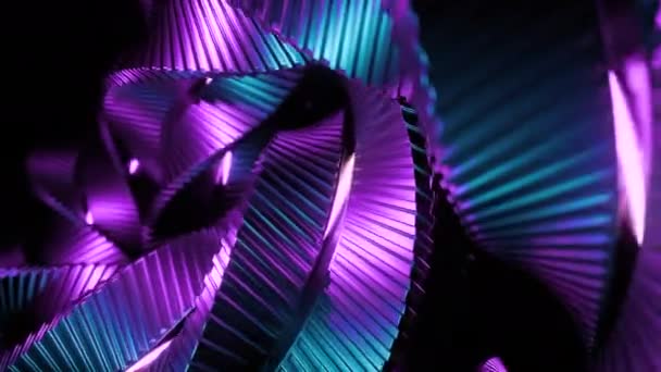 Анимация Движущихся Металлических Линий Крученой Спирали Дизайн Спираль Случайным Образом — стоковое видео