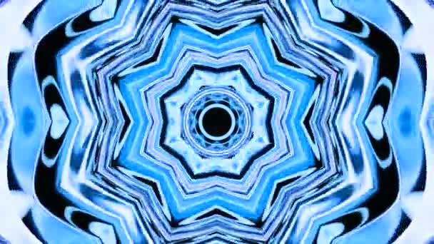 Tunnel Géométrique Dynamique Abstrait Fond Élément Fractal Design Kaléidoscope Forme — Video