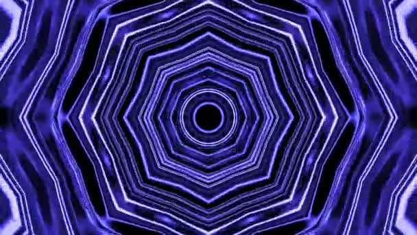 Psychedelischer Hypnotischer Digitaler Kaleidoskopischer Bewegungshintergrund Design Endloser Korridor Fraktaler Formen — Stockvideo