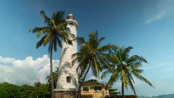 Galle Fort Sri Lanka Daki Galle Deniz Feneri Başla Güzel — Stok video