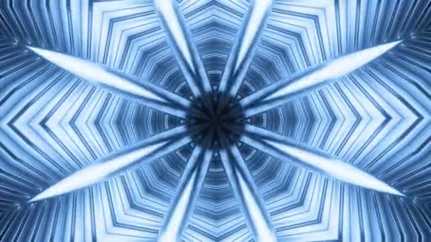 Sci Kozmikus Fraktál Geometriai Kaleidoszkóp Tervezés Egy Alagút Csillag Alakú — Stock videók