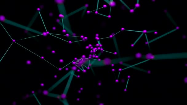 Molekülleri Akan Zincirler Tasarım Moleküllerle Birlikte Bileşiklerin Akışı Ortaya Çıkıyor — Stok video