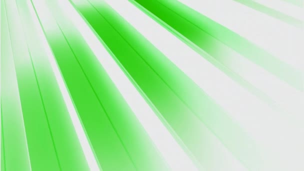 美しいライトグリーン移動ラインの抽象的な背景 デザイン 白と緑の流れる3Dストライプ — ストック動画