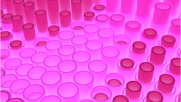 Streszczenie Cylindrów Przesuwnych Górę Dół Projektowanie Płytki Ceramiczne Okrągłe Wzór — Wideo stockowe