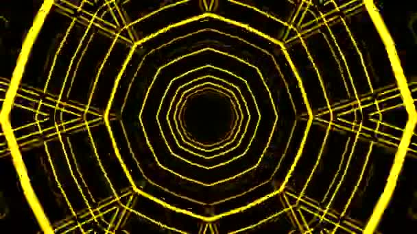 Caleidoscopio Ornamental Pulsante Abstracto Diseño Efecto Hipnótico Las Líneas Que — Vídeos de Stock