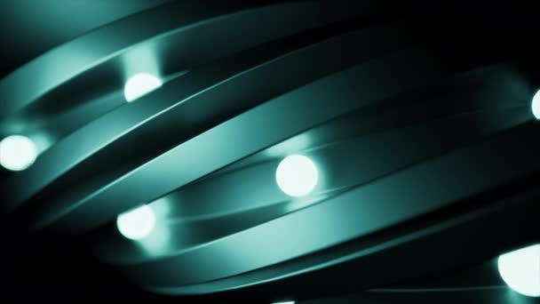 Bolas Voladoras Alta Velocidad Luz Dentro Figura Metal Diseño Puntos — Vídeo de stock