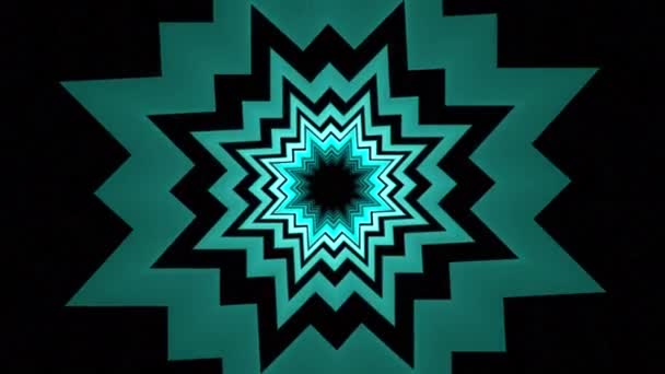 Kaleidoskophintergrund Mit Symmetrischem Fraktalen Design Bewegung Dynamische Ethnisch Abstrakte Textur — Stockvideo