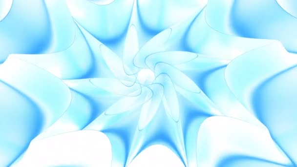 抽象的な花の柔らかいフラクタルパターン ムーブメント 催眠効果を有する星形要素 — ストック動画
