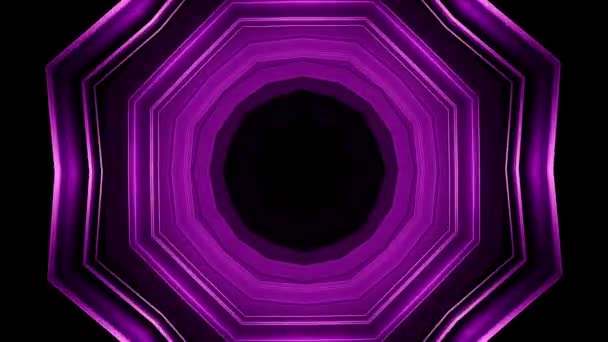 Abstrakte Kaleidoskop Bewegungshintergründe Bewegung Fliegen Dunklen Tunnel Mit Wechselnden Formen — Stockvideo