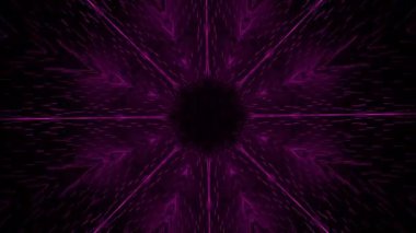 Hareketli hipnotik animasyon ve titreşimli tünel. Tasarım. Işınlar ve desenli parçacıklar tünel hipnozunda. Hipnotik dalma ile tünel desenli animasyon. 