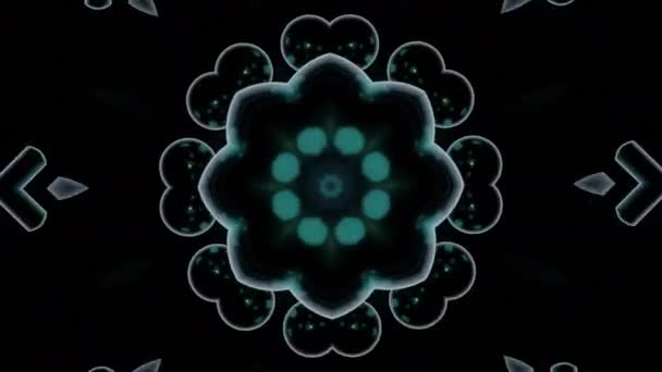光が点滅する花の動くパターン デザイン サイバージャンプにおける脈動と輝くパターンの迅速な動き 脈動の速い流れのパターンが付いているトンネル — ストック動画