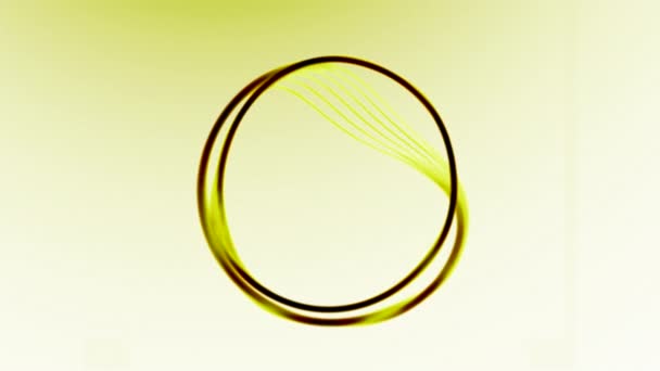 Animation with moving ring vibrations. Design. 3D ring in space with moving wave vibrations. Pulsations moving from ring in rhythm.