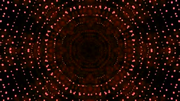 Переміщення Калейдоскопічного Візерунка Крапок Дизайн Анімація Гіпнотичним Візерунком Рухомими Точками — стокове відео