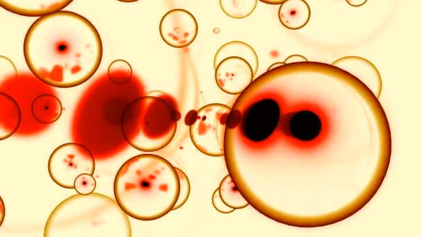 Molekulare Blasen Mit Embryonen Bewegen Design Blasen Mit Infektionen Bewegen — Stockvideo