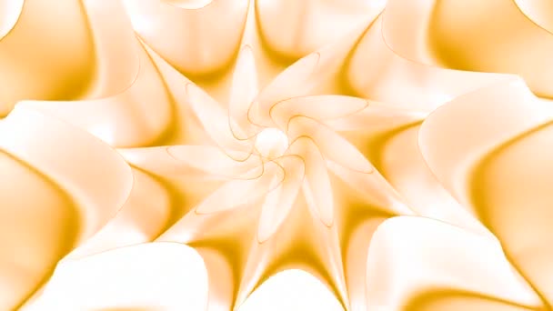Abstrakcyjny Kwiatowy Miękki Wzór Fraktalny Wniosek Elementy Kształcie Gwiazdy Hipnotycznym — Wideo stockowe