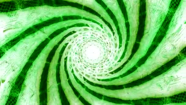 Vórtice Abstracto Con Rayas Hipnóticas Moción Ilusión Óptica Espiral Neón — Vídeo de stock