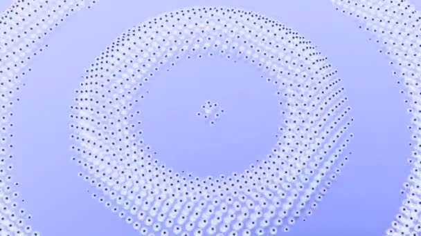 脈動するオーディオ波リングの背景 ムーブメント 集中リング 点検された3D振動表面 — ストック動画