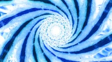Fraktal elementlerle birlikte sarmal 3 boyutlu arka plan. Hareket. Güzel mandala spirali