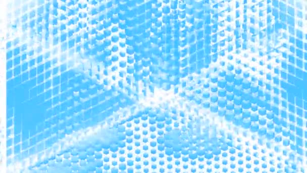 Абстрактный Трехмерный Кубический Текстиль Движение Геометрический Фон Кубиками Маленькими Коробками — стоковое видео
