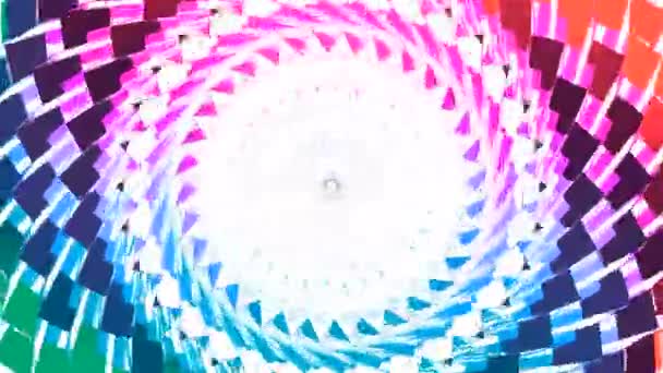 Πύρινο Ριγέ Μοτίβο Κυκλικά Παλλόμενα Κύματα Κίνηση Βαθμιδωτό Χρώμα Του — Αρχείο Βίντεο