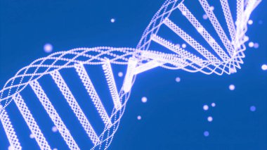 DNA genomu çift sarmal. Tasarım. Bilim ve tıp kavramları. Tıbbi araştırma, genetik mühendisliği.
