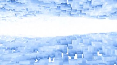 Kutuların arasında uçma geçmişi. Tasarım. 3 boyutlu küp ve ışık koridoru 