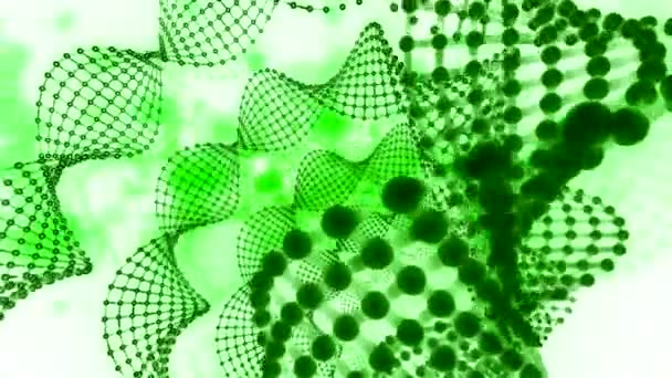Hilos Adn Giratorios Diseño Visualización Espirales Adn Desconocidas Concepto Ciencia — Vídeos de Stock