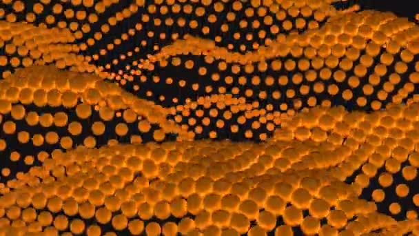 Темна Металева Хвиляста Поверхня Футуристичний Кіберпростір Дизайн Геометричне Вібраційне Середовище — стокове відео