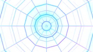 Örümcek ağında mandala etkisi. Tasarım. Örümcek ağına benzeyen yanıp sönen ve titreşen geometrik şekiller