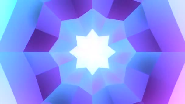 Živé Mandala Pozadí Geometrickými Prvky Design Hvězdy Měnící Tvary Mozaika — Stock video