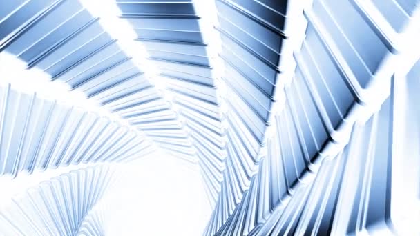 Flyg Abstrakt Sci Tunnel Futuristisk Grafik Design Snurrande Neonglödande Korridor — Stockvideo