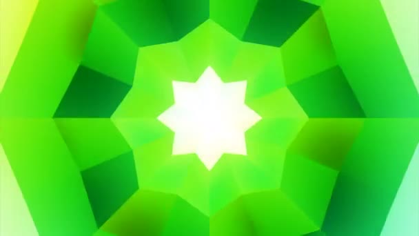 Lebendiger Mandala Hintergrund Mit Geometrischen Elementen Design Stern Wechselnde Formen — Stockvideo