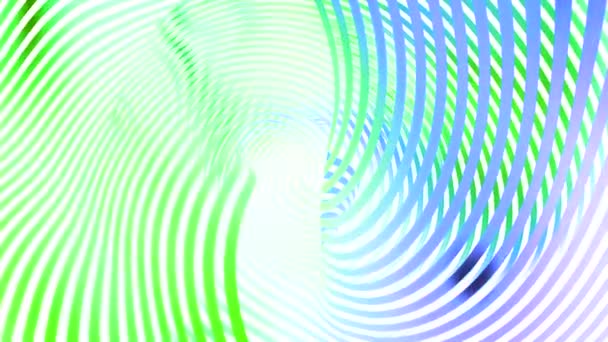 色彩艳丽的波浪图案设计 催眠旋转缓慢梯度线 — 图库视频影像