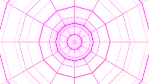 Mandala Hatás Pókhálóval Tervezés Villogó Pulzáló Geometrikus Formák Amelyek Úgy — Stock videók