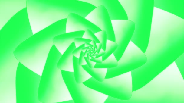 Endlos Rotierende Futuristische Spirale Design Spinnen Dreieckige Formen — Stockvideo
