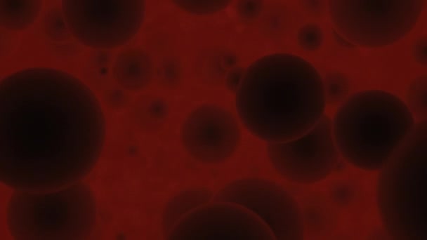 Mikroskobik Görüntüdeki Hücrelerin Boyutlu Simülasyonu Tasarım Hücreli Kırmızı Kan Akışı — Stok video