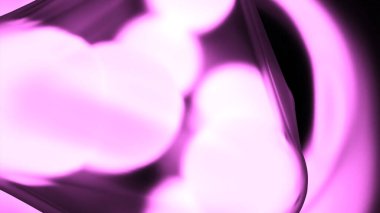 Parlayan toplar kumaş içinde hareket eder. Tasarım. Poşette parlayan topların üç boyutlu güzel animasyonu. Işıldayan topların içinde hareket ettiği esneme çantası efekti.