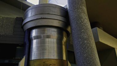 Müzedeki Nükleer Reaktör Modeli 'nin kapanışı. Stok görüntüleri. Bilim teknolojileri kavramı