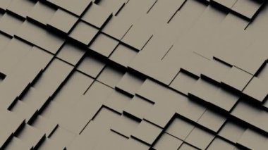 Dalgalar halinde hareket eden karelerin yüzeyi. Tasarım. Üç boyutlu yüzey ve geri çekilebilir kareler. Hareket eden 3 boyutlu karelerle pürüzsüz yüzey.