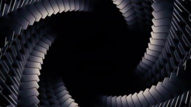 Soyutlama. Görev. Hızlı hareket eden uzun bir girdap koridoru. Yüksek kalite 4k görüntü