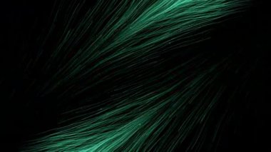Siyah arka planda soyut yeşil bulutlar birbirlerine çapraz olarak uçuyor. Hareket. Sihir ve masal kavramı